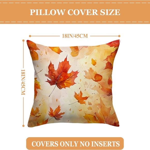 Set of Two Fall Pillow Covers NWOT - Picture 3 of 5